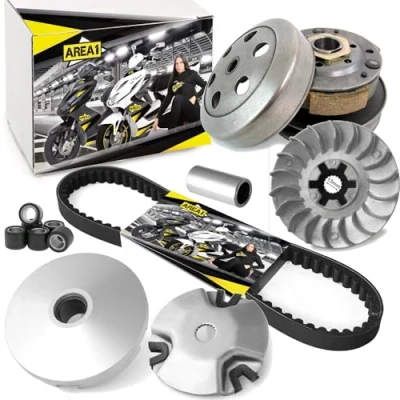 Afbeelding van Area1 Dimmerset met V riem en omvormer voor scooter 50cc 2T motor, compatibel Aerox Neos Jog Nitro Ovetto MachG Booster,