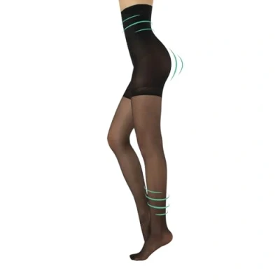 Afbeelding van CALZITALY Corrigerende panty met hoge taille, compressie, 8 mm/hg, ontspannende lichaams en beencontrole, vormende S, M, L, XL, XXL, 3XL, 4XL 20 denier zwart, naturel Italiaanse kousen
