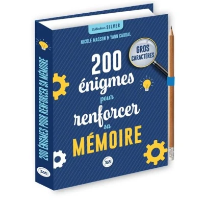 Image de 200 énigmes pour renforcer sa mémoire spécial seniors crayon offert