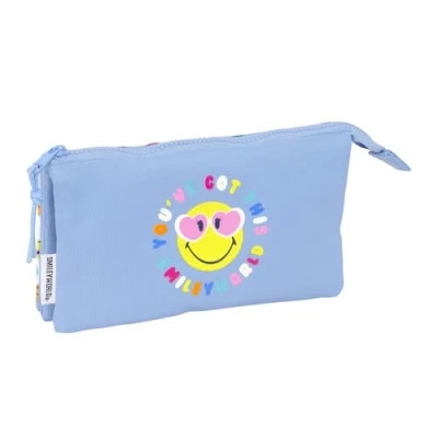 Afbeelding van Alleshouder Smiley Joyful Multicolour Licht Blauw 22 x 12 3 cm