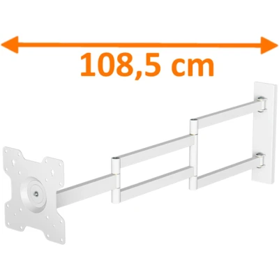 Afbeelding van Axis XL 108,5 cm Draai en Kantelbare TV Beugel Wit