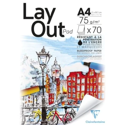 Afbeelding van Clairefontaine Lay out pad A4 70 vel 75 grams
