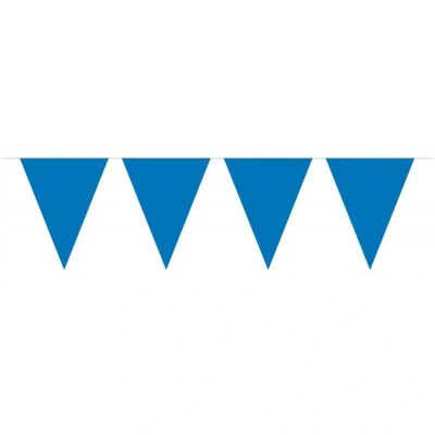 Image de Ligne de drapeau mini plastique bleu 3 mètres
