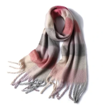 Afbeelding van Bakicey Sjaal voor dames, stola, meisjes, sjaal, Pashmina, geruite wol, mode, plaid, oversized, sjawl, cardigan, kasjmier, warm, herfst, winter, gebreide jas, poncho&#039;s en capes