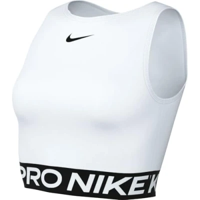 Afbeelding van Nike Performance PRO CROP TANK Top, Dames, Maat: XS, White/black