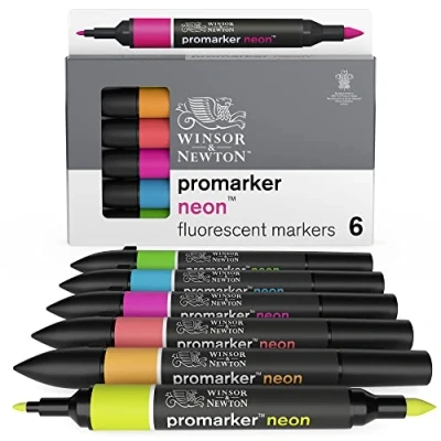Image de Blister Winsor &amp; Newton 6 marqueurs Neon