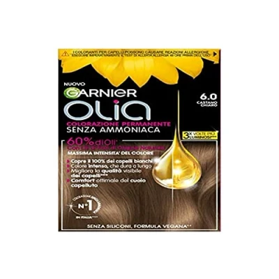 Afbeelding van Garnier Olia Haarverf zonder ammoniak, dekt 100% wit haar, lichtbruin