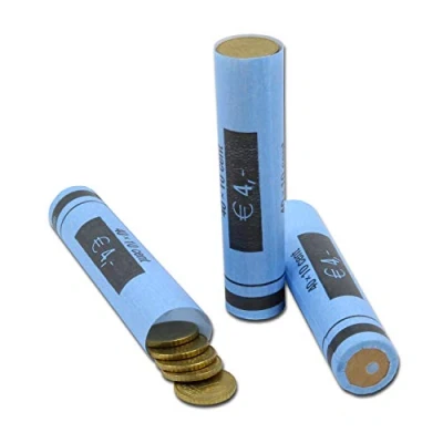 Afbeelding van Effektivo Papieren muntzakjes blauw 10114