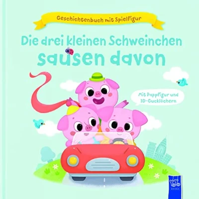 Afbeelding van Geschichtenbuch mit Spielfigur Die drei kleinen Schweinchen sausen davon