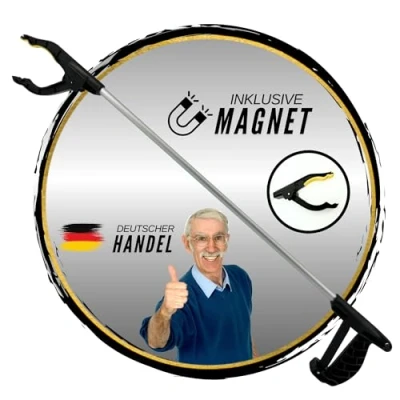 Afbeelding van TronicXL Aluminium Grijptang 76,5 cm Magnetische Punt Lichtgewicht Grip zachte foamlaag Universele Hulpmiddel voor Senioren, Werkplaats, Afval, en meer Afvalgrijper met magneet tang