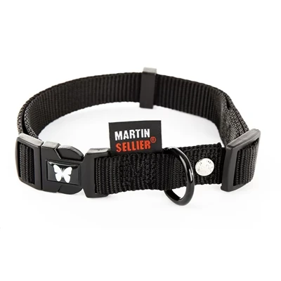 Afbeelding van Martin Sellier Halsband Nylon Zwart Verstelbaar 20 MMX40 55 CM (366264)
