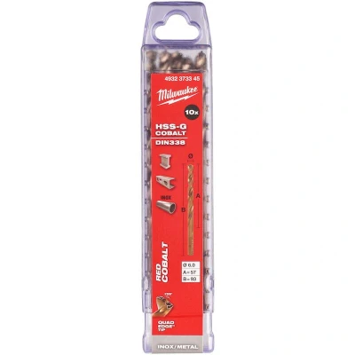 Afbeelding van MILWAUKEE 4932373345 HSS G Cobalt metaalboor 6x93mm (10 st.)