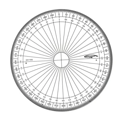 Image de Rapporteur cercle entier grades Ø 10 cm graphoplex