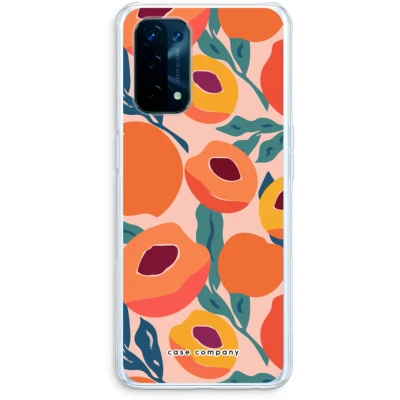 Afbeelding van Case Company® hoesje geschikt voor Oppo A93 5G Perzik Soft Cover Telefoonhoesje Bescherming aan alle Kanten en Schermrand