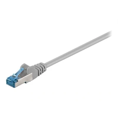 Image de goobay Cordon de raccordement RJ 45 (M) pour 10 m SFTP, PiMF CAT 6a sans halogène, moulé bleu