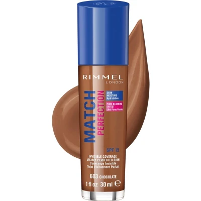Afbeelding van Rimmel London Match Perfection Foundation 603 Chocolate