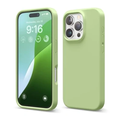 Afbeelding van elago Compatibel met iPhone 16 Pro hoesje, hoogwaardige vloeibare siliconen hoes, volledige beschermhoes, schokbestendig, slanke telefoonhoes