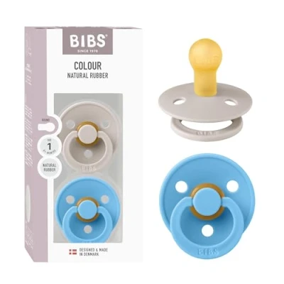 Afbeelding van BIBS Colour Fopspenen 2 Stuks Size 1 Mushroom/Breeze