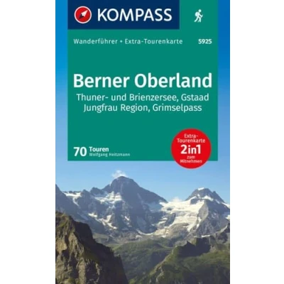 Afbeelding van KOMPASS Wanderführer 5925 Berner Oberland, 70 Touren mit Extra Tourenkarte