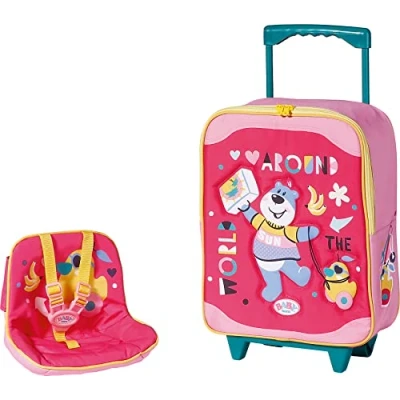 Afbeelding van BABY born Holiday Koffer met poppenzitje, vanaf 3 jaar, voor kleine handen, ontwikkelt empathie en sociale vaardigheden, geschikt poppen van 36 cm 43