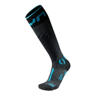 Afbeelding van Uyn Heren Ski One Merino antraciet/turquoise Maat 45/47
