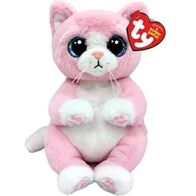 Image de Peluche Ty Beaniee Bellies Lillibelle Le Chat Rose