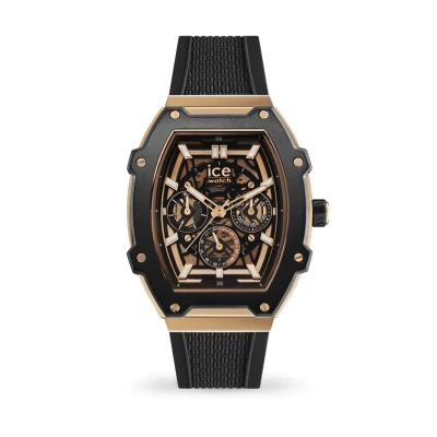 Afbeelding van ICE Watch boliday Black rose gold skel Steel 024370 Horloge Siliconen Zwart Ø 46 mm