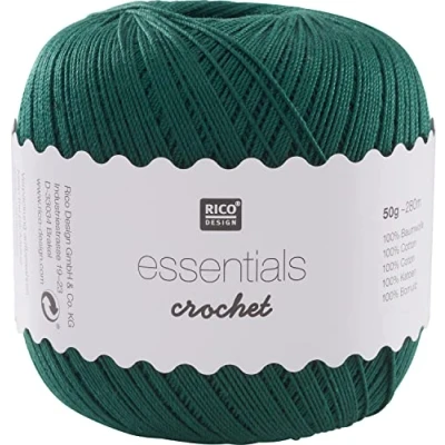 Afbeelding van Rico Design Essentials haken, 100% katoen, dennengroen
