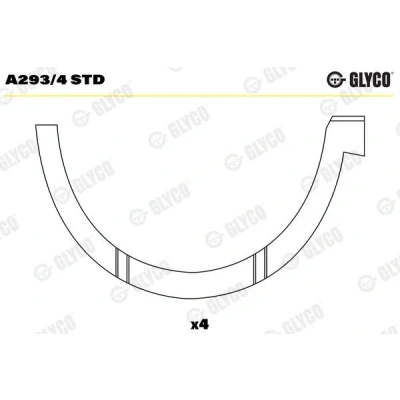 Afbeelding van GLYCO A293/4 STD Afstandsschijf, krukas
