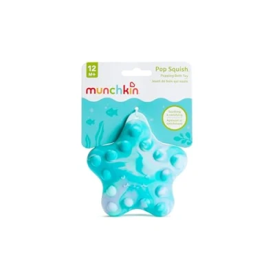Afbeelding van Munchkin® Pop Squish™ Popping Badspeelgoed, sensorisch vormloos en zonder gaten, badspeelgoed voor kinderen kinderen, blauw