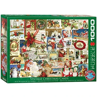 Afbeelding van Eurographics Vintage Weihnachtskarten Puzzel multicoloured voor kinderen, Maat: One Size, Multi coloured