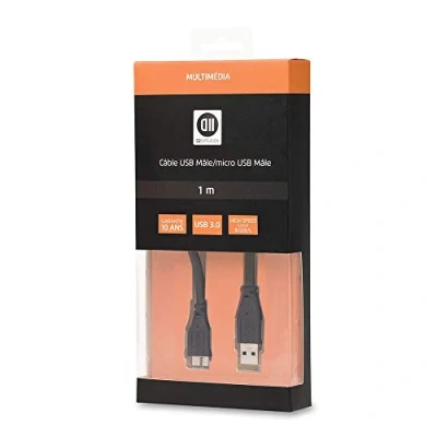 Afbeelding van D2 Diffusion USB kabel micro type B (M) naar A 3.0 1 m zwart