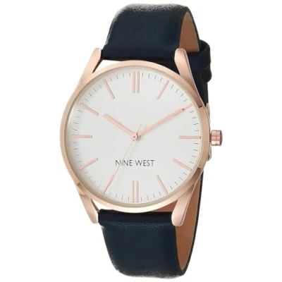 Afbeelding van Nine West Dames Strap Watch, Blauw, Kwartsuurwerk