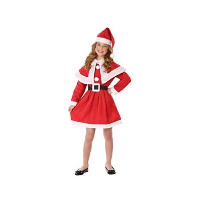 Afbeelding van Atosa 69209 Kerstmoeder kostuum voor meisjes, kindermaat 10 12 jaar, rood