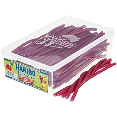 Afbeelding van Haribo Ballitas snoep kersensmaak 150 per doos 1125 g