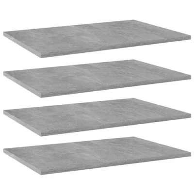 Image de vidaXL Panneaux de bibliothèque 4 pcs gris béton bois d’ingénierie