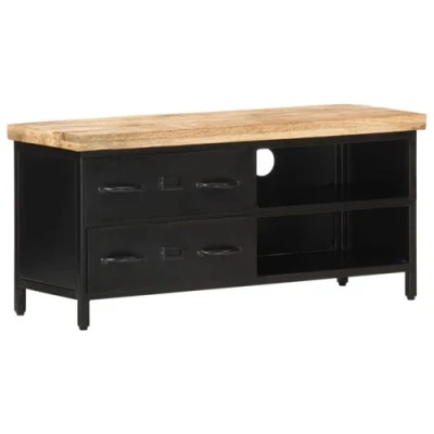 Afbeelding van Tv meubel 90x30x41 cm ruw mangohout