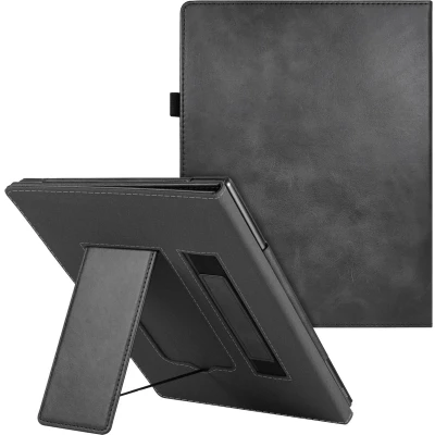 Afbeelding van imoshion Ereader Cover / Hoesje Geschikt voor reMarkable 2 Stand Bookcase Sleepcover met strap Zwart