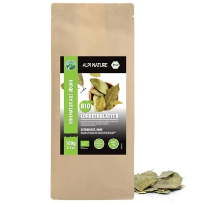 Afbeelding van Biologische laurierblaadjes, 100 g, van Alpi Nature, hele gedroogde bladeren, laurierkruiden voor de keuken