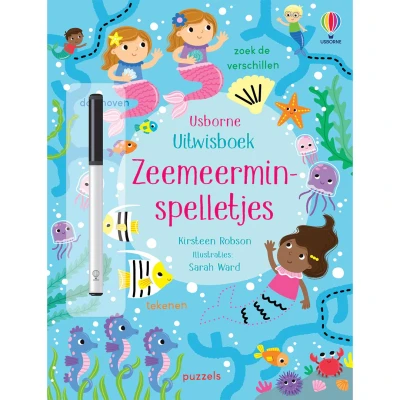Afbeelding van Uitgeverij usborne uitwisboek zeemeerminspelletjes