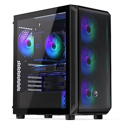 Afbeelding van ENDORFY Arx 500 ARGB, PC, Zwart, ATX, ITX, micro Gehard glas, Gamen, Case fans