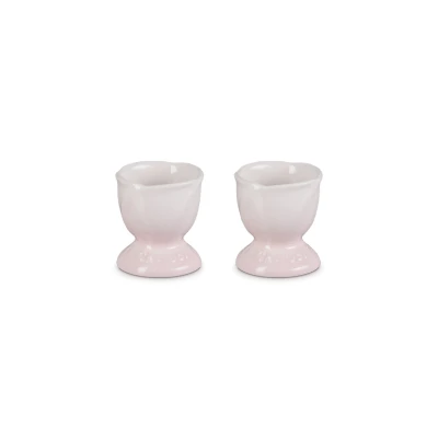 Afbeelding van Le Creuset Jardin Eierdopjes 2 Delig in Aardewerk Shell Pink