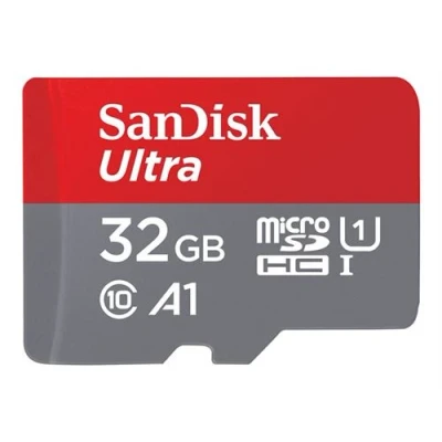 Afbeelding van Opslag: Flash geheugenkaarten: Sandisk 32GB Ultra microSDHC+SD Adapter 120MB/s