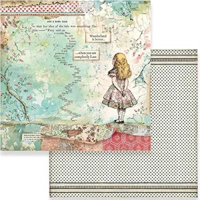 Afbeelding van Stamperia Alice 12x12 Inch Paper Sheets (10pcs) (SBB582) (DISCONTINUED)
