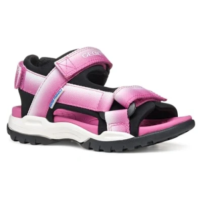 Afbeelding van Geox Borealis GIRL Sandalen voor kinderen, Maat: 32, Fuchsia/black Textiel/ synthetisch