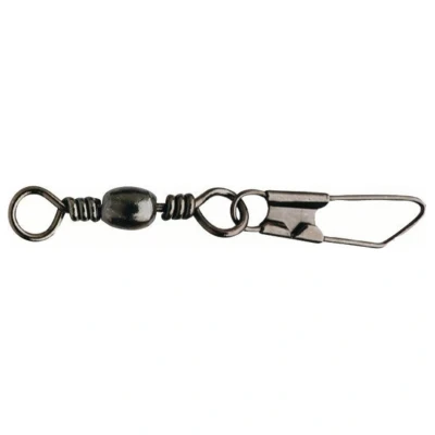 Afbeelding van Spro Black Barrel Swivel &amp; Safety Snap (10 pcs) Maat : 16