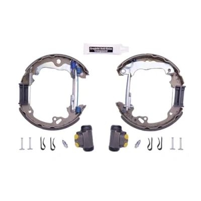 Afbeelding van HELLA Shoe Kit Pro 8DB 355 005 231 Remschijf, trommelrem Met wielremcilinder, stel element FORD: Focus Mk1 Saloon, Hatchback