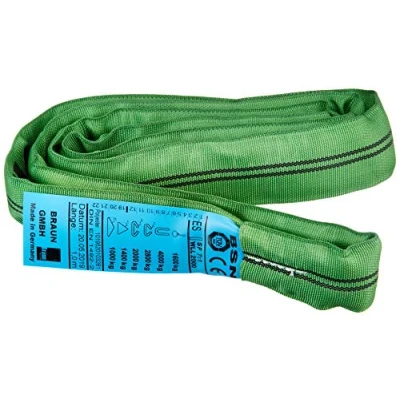 Afbeelding van Braun 20021RS trekkabel, polyester omhulsel, groen, vermogen: 2000 kg / 2 m