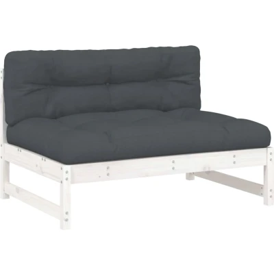 Afbeelding van Tuinvoetenbank 120X80 Cm Geïmpregneerd grenenhout 1 / Wit Middenbank