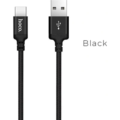 Afbeelding van Hoco USB kabel naar C zwart 1 m